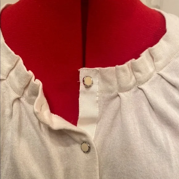 Elegant White Button-Up Sweater - Picture 4 of 5